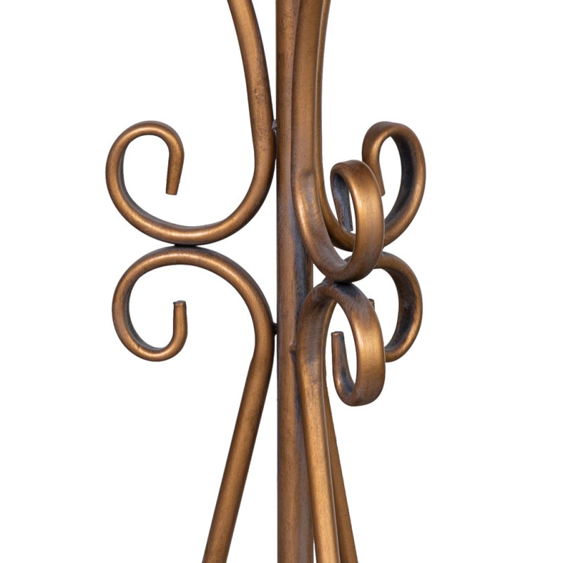 Sellette haute ronde métal doré vieilli 40x40x77 cm Zorenira  - 5