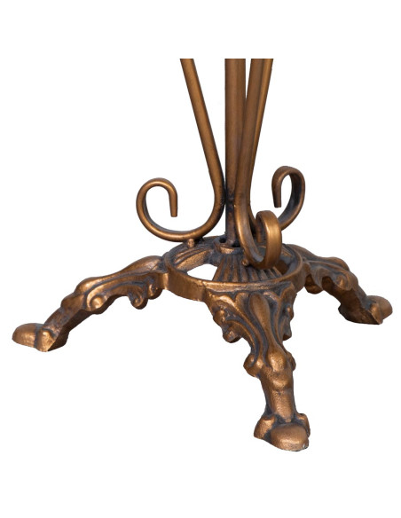 Sellette haute ronde métal doré vieilli 40x40x77 cm Zorenira  - 6