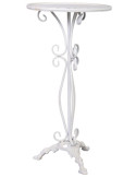Sellette haute porte-plante métal blanc vieilli 40x40x77 cm Zorenira
