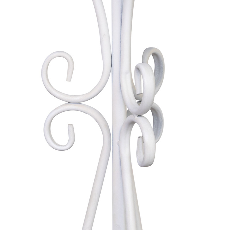 Sellette haute porte-plante métal blanc vieilli 40x40x77 cm Zorenira  - 5