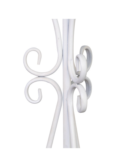 Sellette haute porte-plante métal blanc vieilli 40x40x77 cm Zorenira  - 5
