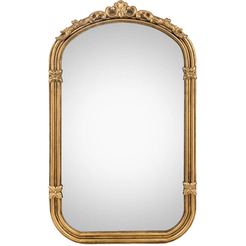 Miroir mural baroque doré en fer 61x4x102,5 cm Bareleno  - 1
