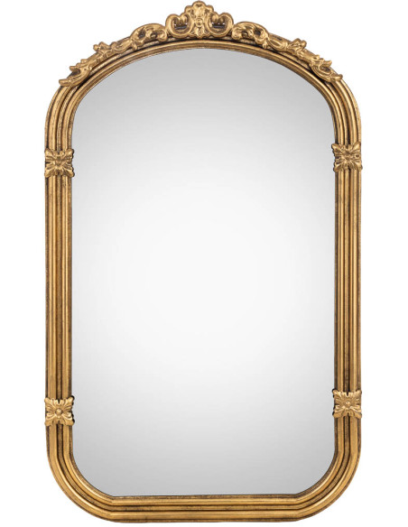 Miroir mural baroque doré en fer 61x4x102,5 cm Bareleno  - 1