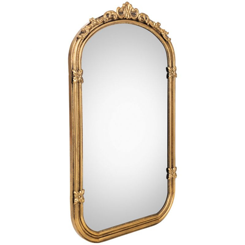 Miroir mural baroque doré en fer 61x4x102,5 cm Bareleno  - 3