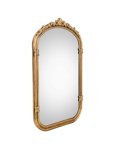 Miroir mural baroque doré en fer 61x4x102,5 cm Bareleno  - 3