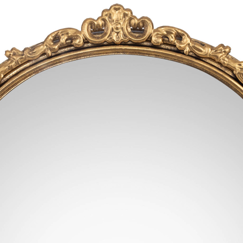 Miroir mural baroque doré en fer 61x4x102,5 cm Bareleno  - 4