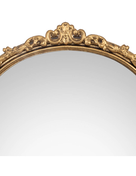 Miroir mural baroque doré en fer 61x4x102,5 cm Bareleno  - 4
