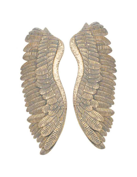 Décoration murale ailes d’ange dorées en fer 52,5x6x119 cm Riselina  - 3