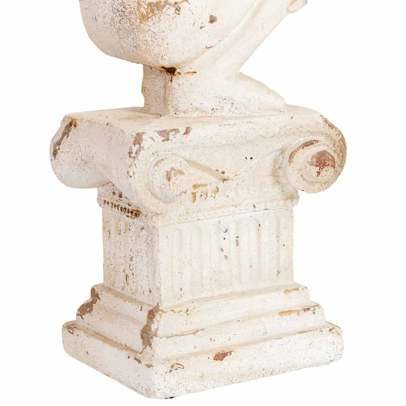 Grande statue ange blanc patiné en magnésie 32x30x95,5 cm Oreluna  - 6