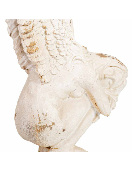 Grande statue ange blanc patiné en magnésie 32x30x95,5 cm Oreluna  - 5
