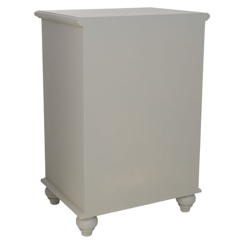 Table de chevet vert sauge en bois 1 porte 1 tiroir 50x38x74 cm Orelela  - 5