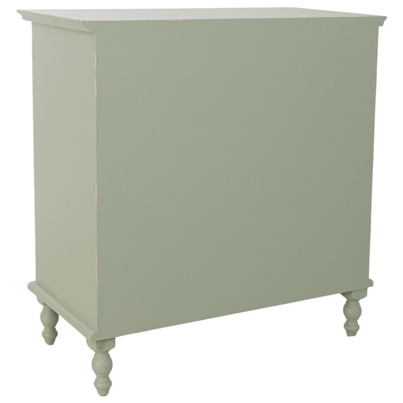 Commode 3 tiroirs vert sauge en bois 80x36x80,5 cm Feliza  - 4