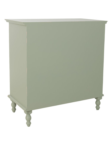 Commode 3 tiroirs vert sauge en bois 80x36x80,5 cm Feliza  - 4