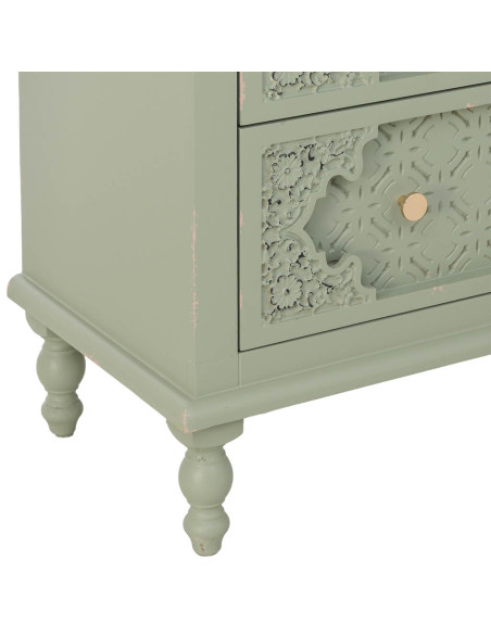 Commode 3 tiroirs vert sauge en bois 80x36x80,5 cm Feliza  - 8
