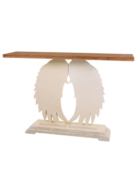 Console d’entrée romantique ailes d’ange en bois beige 150x40x101 cm Faebia  - 3
