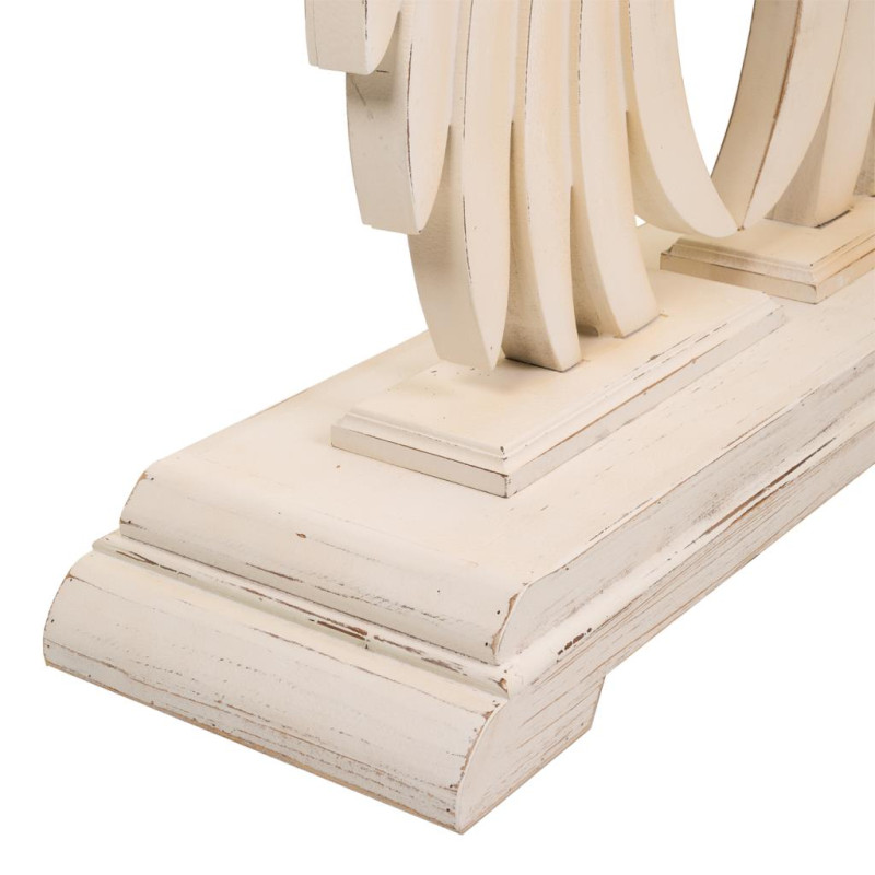 Console d’entrée romantique ailes d’ange en bois beige 150x40x101 cm Faebia  - 5