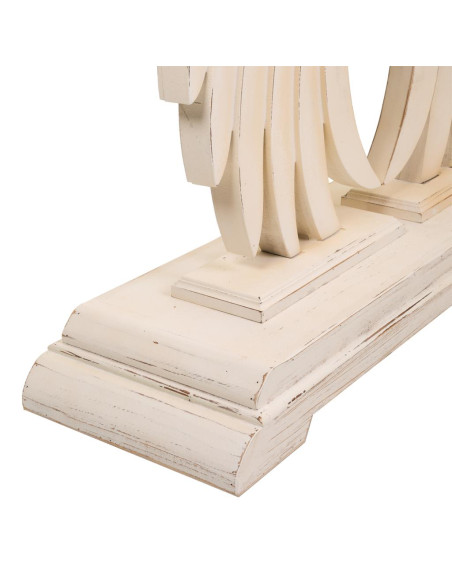 Console d’entrée romantique ailes d’ange en bois beige 150x40x101 cm Faebia  - 5