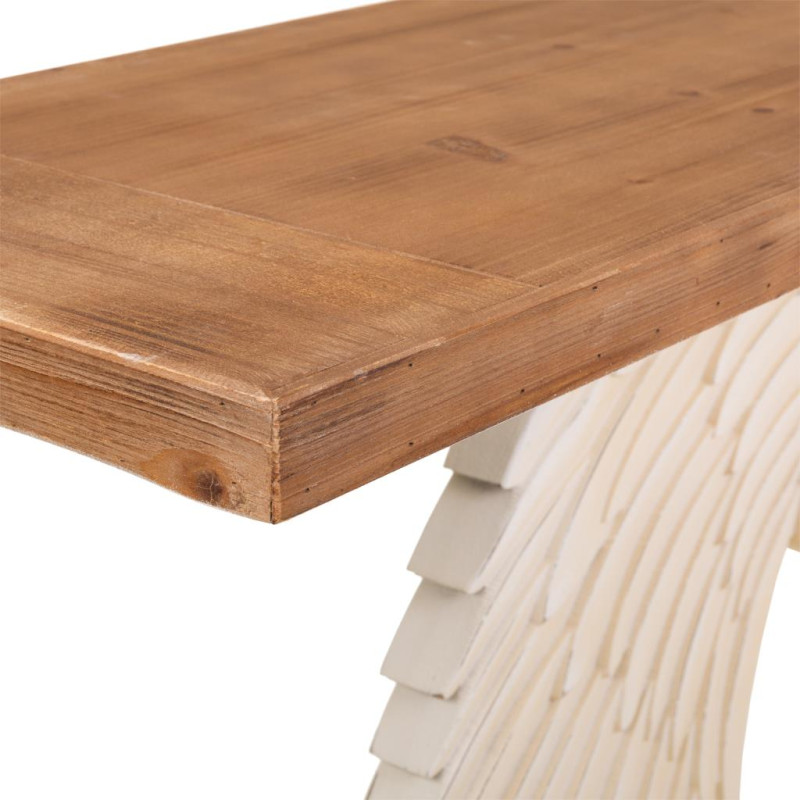 Console d’entrée romantique ailes d’ange en bois beige 150x40x101 cm Faebia  - 6