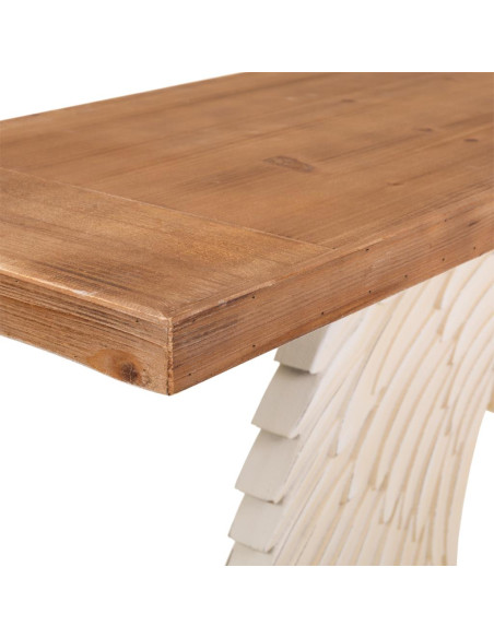 Console d’entrée romantique ailes d’ange en bois beige 150x40x101 cm Faebia  - 6