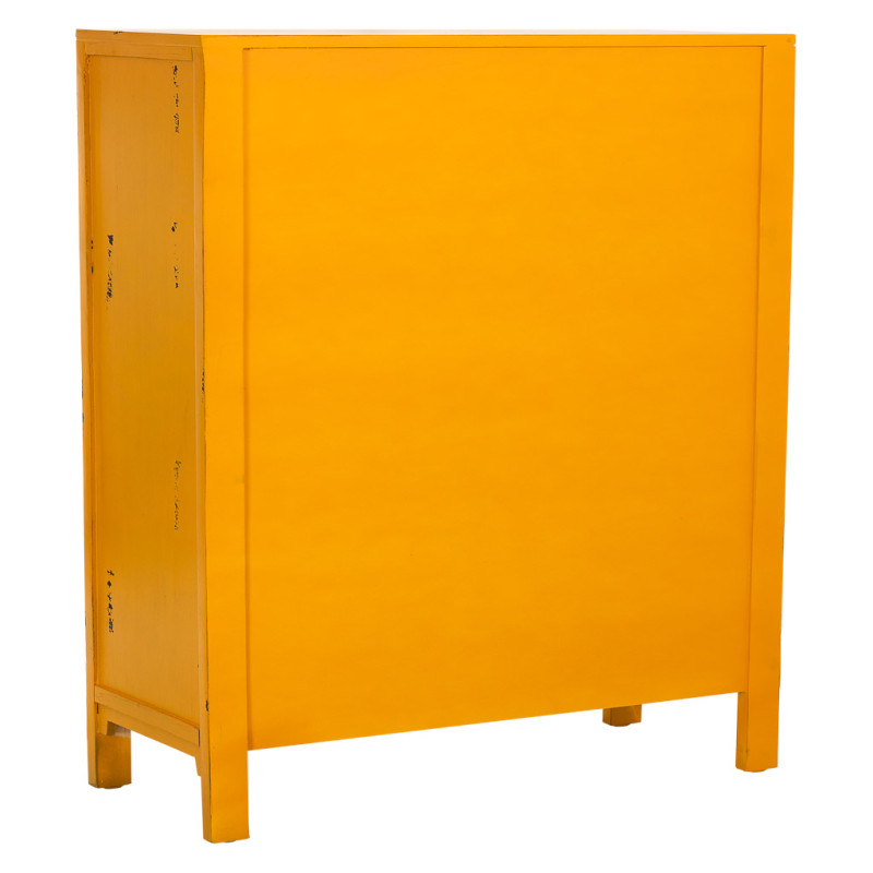 Meuble d’entrée jaune moutarde bois et MDF 66x36x78 cm Liomio  - 4