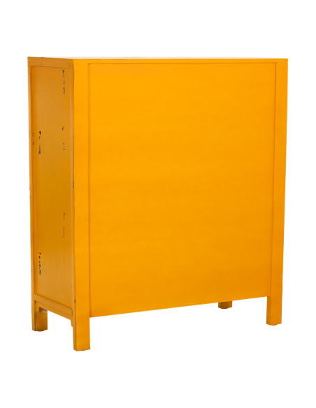 Meuble d’entrée jaune moutarde bois et MDF 66x36x78 cm Liomio  - 4