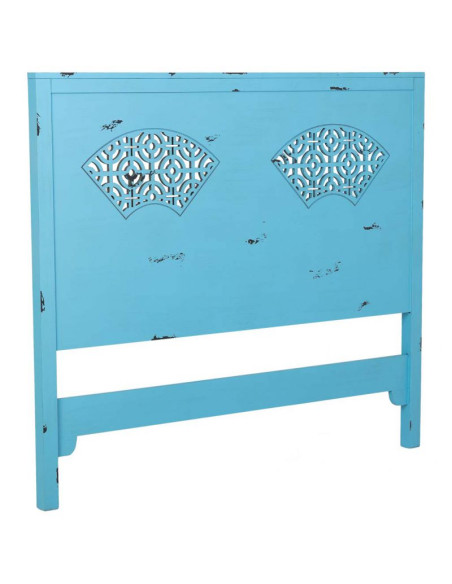 Tête de lit bleu turquoise en sapin et MDF 150x5x130 cm Liomio  - 2