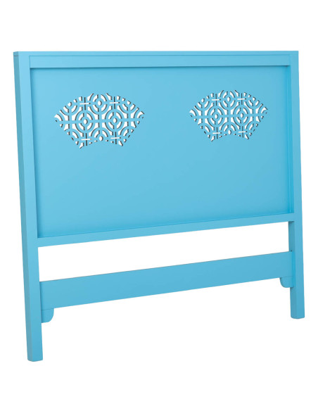 Tête de lit bleu turquoise en sapin et MDF 150x5x130 cm Liomio  - 3