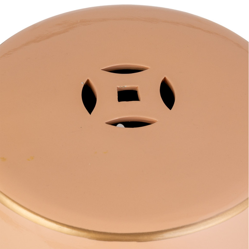 Table d’appoint en céramique orange pêche 33x44,5 cm Arocia  - 7