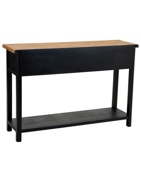 Console d'entrée 3 tiroirs en bois et MDF noire 120x40x81 cm Daviza  - 5