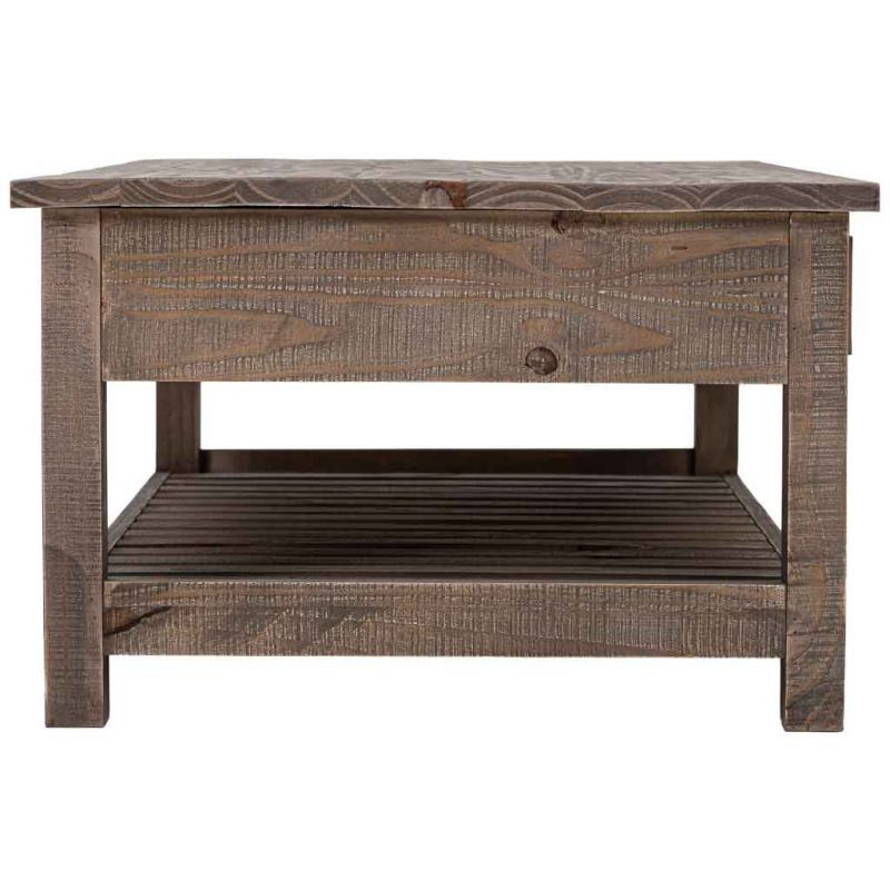 Table basse bois brun 4 tiroirs 120x70x45 cm Ozanio  - 5