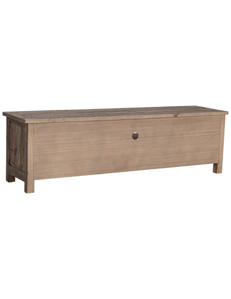 Meuble TV bois brun 2 portes 160x40x46,5 cm Ozanio  - 4