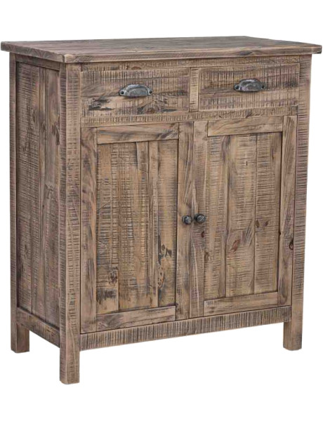 Petit buffet bois brun 80x40x89 cm Ozanio  - 1