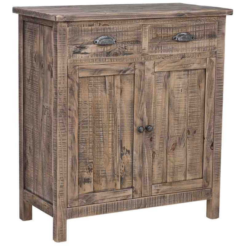 Petit buffet bois brun 80x40x89 cm Ozanio  - 1