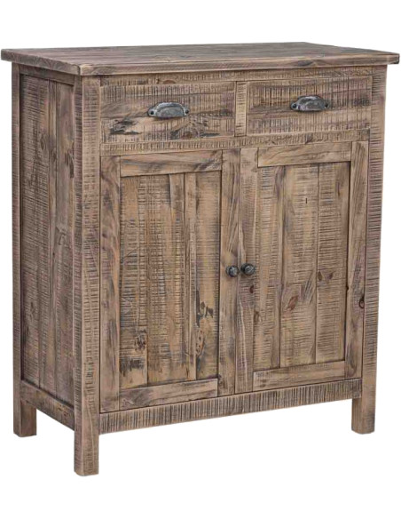 Petit buffet bois brun 80x40x89 cm Ozanio  - 1