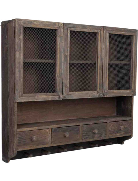 Meuble mural cuisine bois brun 89,5x19x79 cm Luziro  - 1