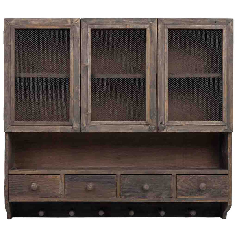 Meuble mural cuisine bois brun 89,5x19x79 cm Luziro  - 2