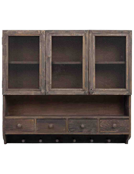 Meuble mural cuisine bois brun 89,5x19x79 cm Luziro  - 2