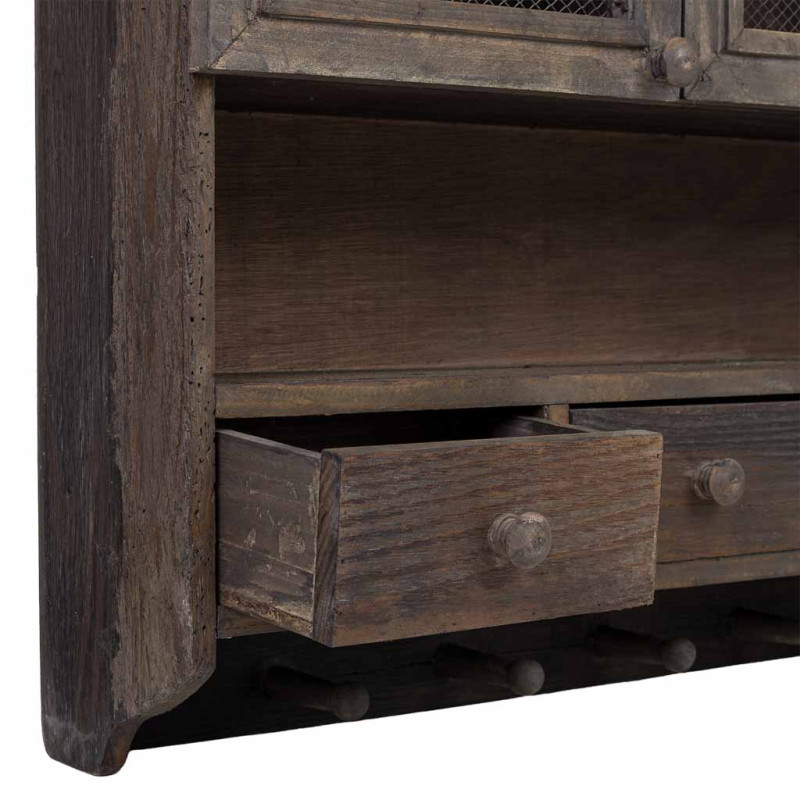 Meuble mural cuisine bois brun 89,5x19x79 cm Luziro  - 5