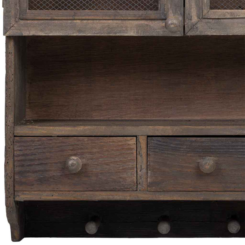 Meuble mural cuisine bois brun 89,5x19x79 cm Luziro  - 6