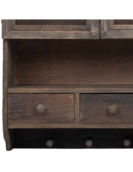 Meuble mural cuisine bois brun 89,5x19x79 cm Luziro  - 6