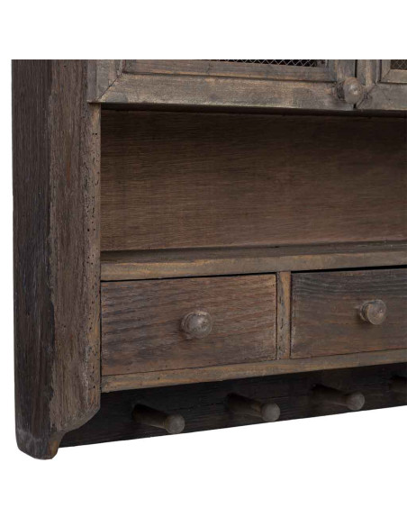 Meuble mural cuisine bois brun 89,5x19x79 cm Luziro  - 8