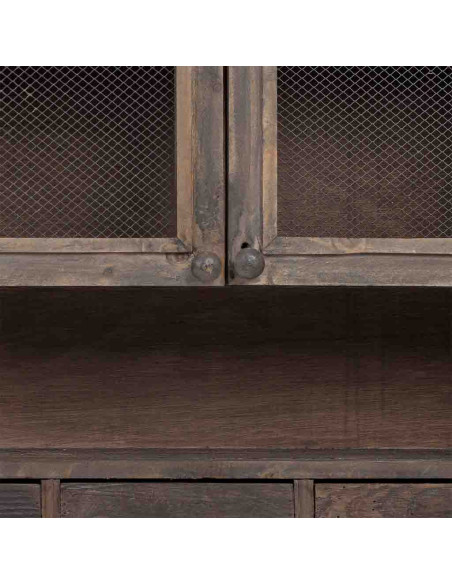 Meuble mural cuisine bois brun 89,5x19x79 cm Luziro  - 9