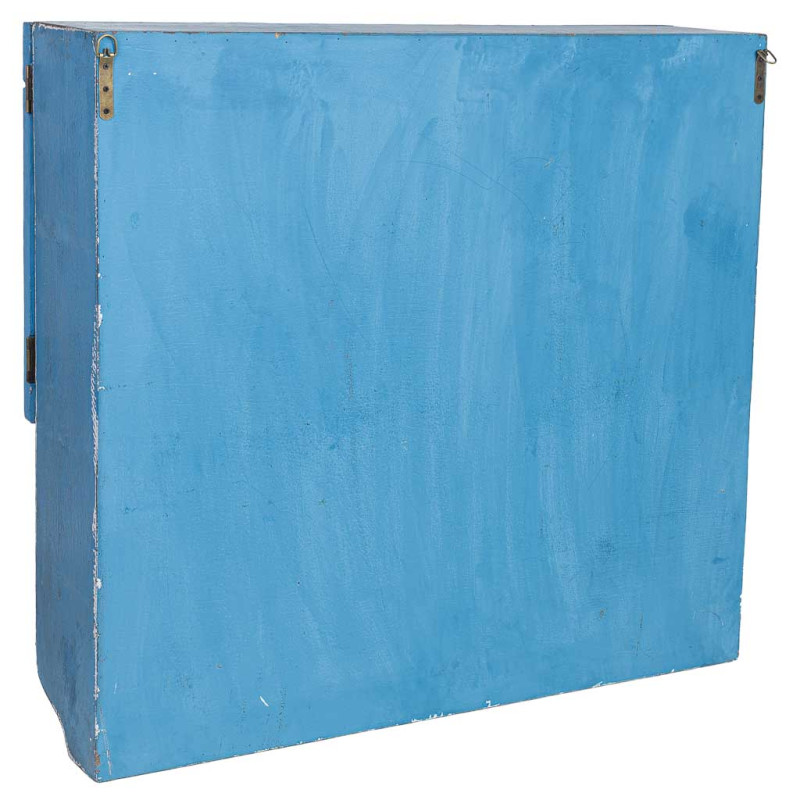 Meuble mural cuisine bleu canard en bois 89,5x19x79 cm Luziro  - 5
