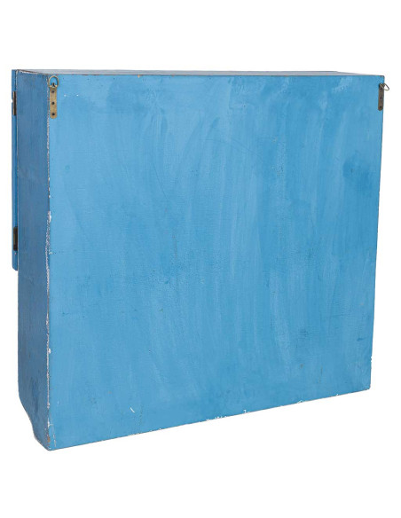 Meuble mural cuisine bleu canard en bois 89,5x19x79 cm Luziro  - 5