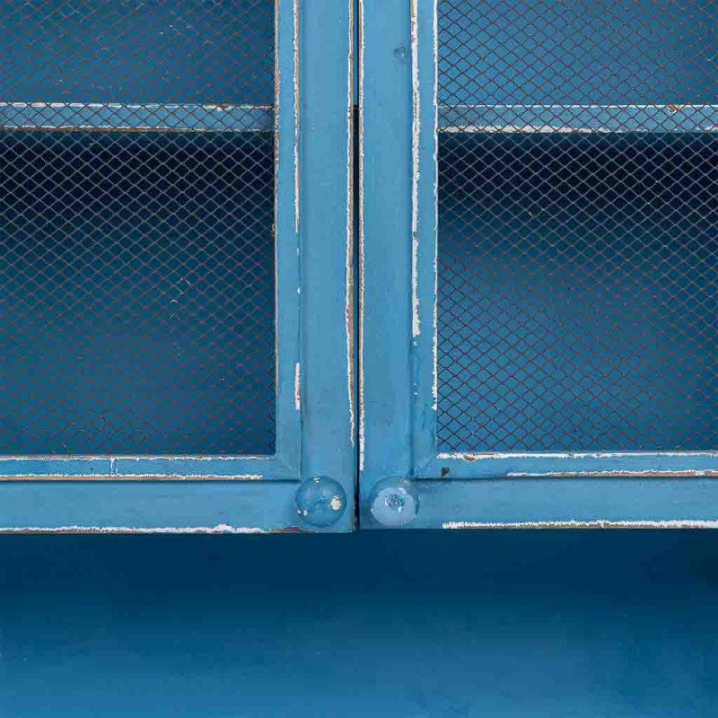 Meuble mural cuisine bleu canard en bois 89,5x19x79 cm Luziro  - 8