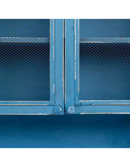 Meuble mural cuisine bleu canard en bois 89,5x19x79 cm Luziro  - 8