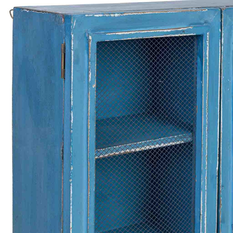 Meuble mural cuisine bleu canard en bois 89,5x19x79 cm Luziro  - 9