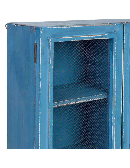 Meuble mural cuisine bleu canard en bois 89,5x19x79 cm Luziro  - 9