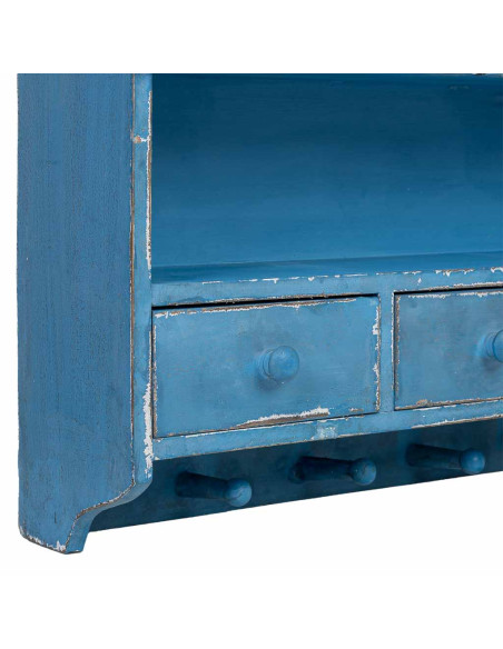 Meuble mural cuisine bleu canard en bois 89,5x19x79 cm Luziro  - 10