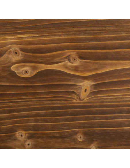 Desserte à roulettes bois brun et métal noir 98x34x94,5 cm Arolio  - 4